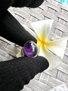 Amethyst Men Ring Silver 925 February Birthstone - Picture 1 of 8
