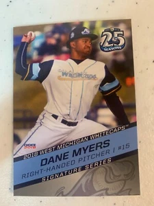 Dane Myers 2018 West Michigan White Caps Team Card - Picture 1 of 1