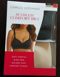 CAROLE HOCHMAN Bra Adult 2 Pack Comfort Bras Medium Seamless Wire Free Women - Picture 1 of 3