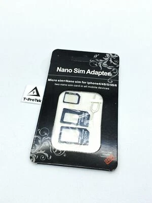 T-PROTEK Sim Karten Adapter Set MicroSim NanoSim + Nadel mit Alles Handy MOTOROLA
