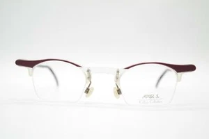 Axel S. College M 2020 Wine Red Transparent Half-Rim Glasses Frame New - Picture 1 of 6