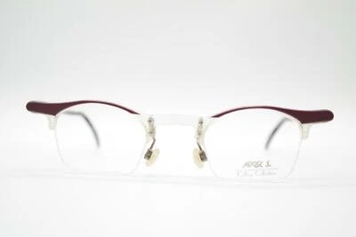 Axel S. College M 2020 Wine Red Transparent Half-Rim Glasses Frame New - Image 1 of 4