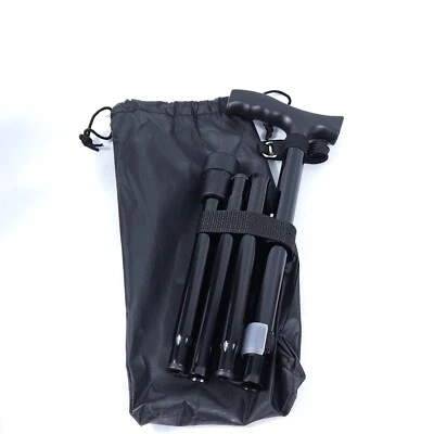 Aluminum Metal Walking Stick Easy Adjustable Folding Collapsible Travel Cane US - Image 1 of 4