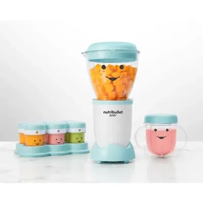 Nutribullet Baby® Baby Food Blender 16 Piece NBY10100 – Blue / White • 78.60$