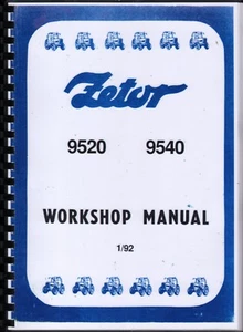 Libro manual de taller de tractor Zetor 9520 y 9540 1992 - Imagen 1 de 1