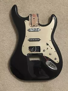 Semi geladener schwarzer Kramer Focus 3000 Gitarrenkörper - Kramer F-3000 Gitarrenkörper - Bild 1 von 24