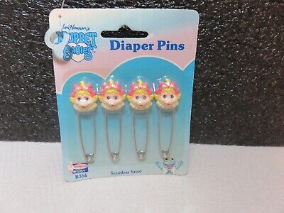 Vintage Muppet Babies Diaper Pins Mint On Card • 16.99$