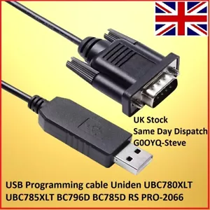 Cable de programación USB Uniden UBC-780XLT UBC-785XLT UBC800XLT Radio Shack Pro - Imagen 1 de 4