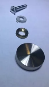 Schrauben Abdeckung Abdeckkappen Zierkappe look Bilder Schilderset Neu Verchromt - Bild 1 von 3