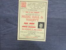 Paul Shane in the Good Old Days Music Hall Variety Blackpool Grand Theatre Flyer