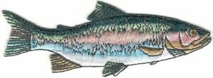 Realistic Rainbow Trout Game Sport Trophy Fish Embroidery Patch