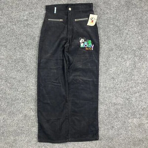 Mickey & Co. Kid's 14 Black Embroidered Corduroy Pants Disney Vintage NWT - Picture 1 of 12