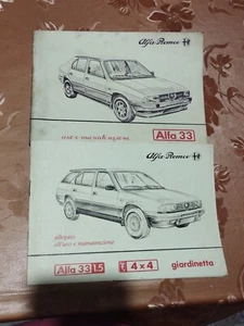 LIBRETTO - MANUALE USO E MANUTENZIONE ALFA ROMEO 33 1°SERIE E STATION WAGON 84 - Foto 1 di 13