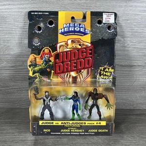 Mega Heroes Judge Dredd Mattel 1995 Judge vs. Anti-Judges Pack #4 SIGILLATO NUOVO CON SCATOLA - Foto 1 di 4
