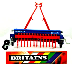 1970* Britains 1:32 Farm 9539 NORDSTEN Lift-o-Matic SEED DRILL For TRACTORS VGC - Picture 1 of 14
