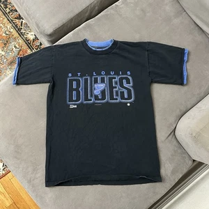 Vintage 1990 St. Louis Blues Salem Sportswear Shirt Size Large Made In USA  - Picture 1 of 10