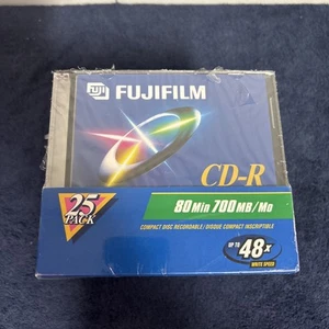 New FUJIFILM 25 pack 80 Min 700 MB/MO Compact Disc Recordable (CD-R) - Picture 1 of 3