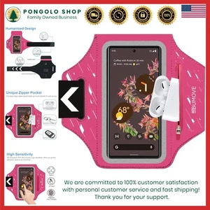 Pixel Phone Bransoletka Wodoodporna Różowa Fit do 6,9 cala Bieganie Trening Sport - Zdjęcie 1 z 9