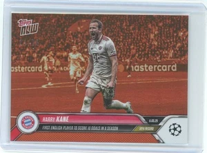 2025 Topps Now UCL Harry Kane primer jugador inglés en anotar 10 en una temporada/25 SP - Imagen 1 de 2