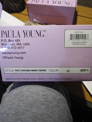 Paula Young Wig A5427 Curlable Short Topper 22 Color - Image 1 of 3