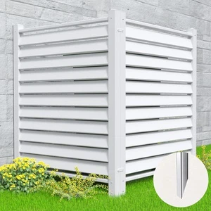 Air Conditioner Fence for Outside 36" W X 44" H White No Dig Privacy Panels P... - Picture 1 of 6