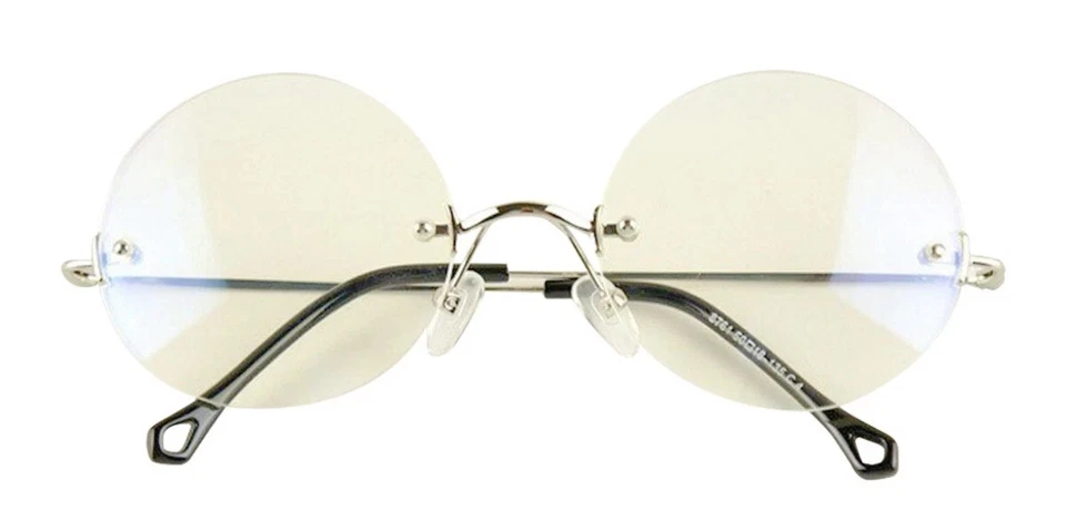 Fantasia de óculos redondos sem aro Steve Jobs olho de maçã filme John Lennon Company - Imagem 1 de 2