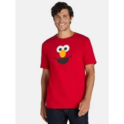 Camisa Roja Sesame Street Para Hombres Elmo Big Face Nueva S, M Foto 1 de 4