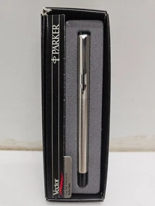 Parker Vector Edelstahl Tintenroller in Box Neu aus altem Lagerbestand Vintage - Bild 1 von 7