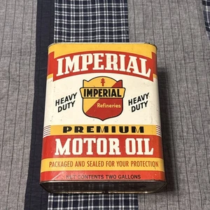 Vintage Imperial SEA 20 Motoröl 2 Gallonen Blechdose Sammlerstück Garage St Louis LEER - Bild 1 von 6