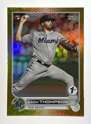 2022 Topps Series One 1st Edition #227 Zach Thompson RC Gold Foil Rookie - Image 1 of 4