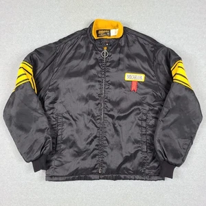 Vtg. 80’s Swingster World Of Wearables Beer Zip Up Jacket Black Michelob S Rare - Picture 1 of 13