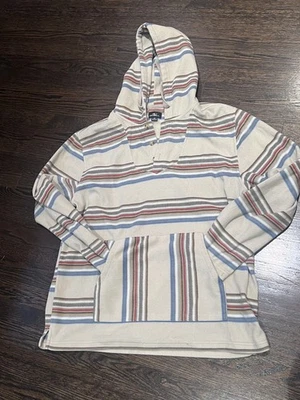 Poncho O'Neill Newman Superfleece para hombre talla mediana tostado, azul, blanco naranja Foto 1 de 4