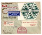 Holandia, list lotniczy 1934 do Curacao, blok 6 Michel nr 267, patrz skan