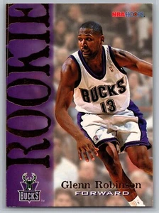 1994-95 NBA Hoops #349 Glenn Robinson Rookie RC Milwaukee Bucks NBA Card - Picture 1 of 2