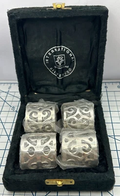 International Silver Company Napkin Rings Set Of 4 - Image 1 of 4