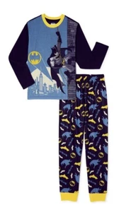 Batman Pajamas 2-Piece PJ'S Cuffed Pants Long Sleeve Boys Size Small (6-7) - Picture 1 of 5