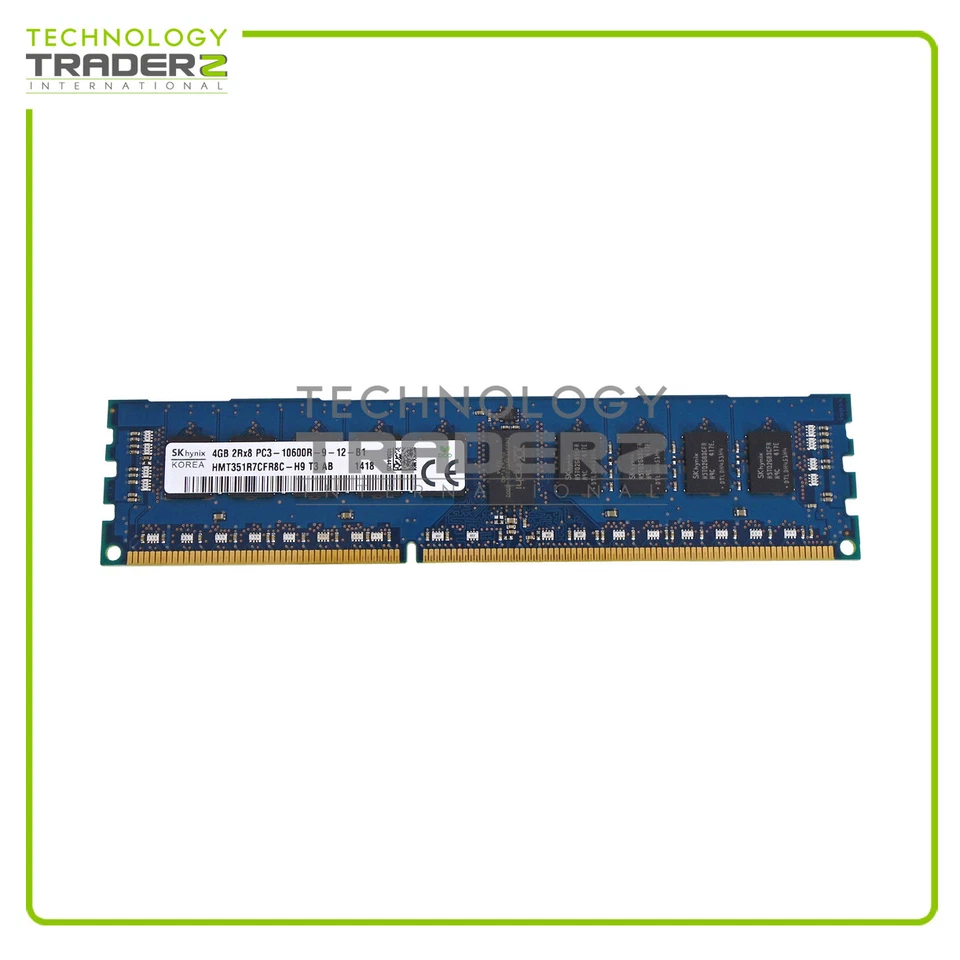 LOT OF 4 HMT351R7CFR8C-H9 Hynix 4GB PC3-10600 DDR3-1333MHz ECC 2Rx8 Memory - Image 1 of 1