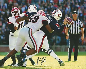 Jordan Jenkins Autographed signed Georgia Bulldogs 8x10 picture vs AU Jets LB - Picture 1 of 2