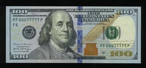 2017A $100 FRN PF00077777P MINI SOLID - Picture 1 of 3