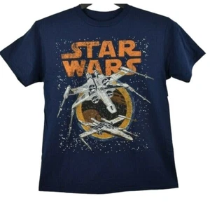 Mad Engine Boys 12 to 14 Star Wars X Wing Fighters Squadron Graphic Blue T Shirt - Picture 1 of 5