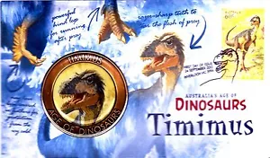 2013 Australia's Age of Dinosaurs"Timimus"FDC Commemorative Medallion 2016/5000 - Picture 1 of 1