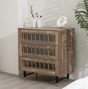 Modern Brown Wooden Chest of Drawers for Bedroom Living Room, Hallway, Nursery - Picture 1 of 7