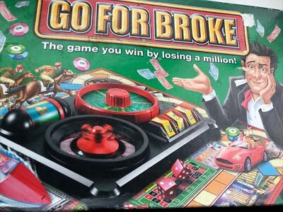 Go For Broke Board Game 2004 Family Game By Parker Only 2 Dice Missing - Image 1 of 4