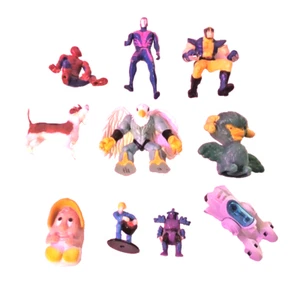 Misc Mini Figure Lot Cake Toppers Spiderman Wolverine Solitary Eagle TMNT Toybiz - Picture 1 of 6