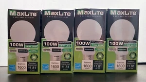 4 Pack LED Light Bulbs MAXLITE 15W 1600L Cool White 4000K A19 E26 Base Dimmable - Picture 1 of 2