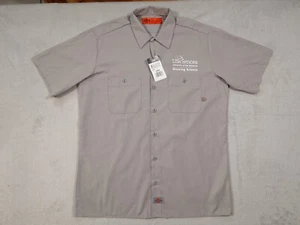 Camisa de trabajo Dickies para hombre L gris cuello manga larga con botones para el torso clásico - Imagen 1 de 12