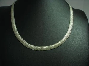 925 Argento Sterling Collier / Vero Argento/46,5cm/20,7g - Foto 1 di 3