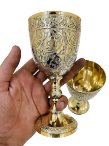 Wine Goblet Brass mug wine glass Handmade Premium Wine Cup Medieval Decor Gothic