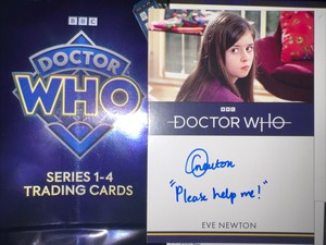 2023 Doctor Who Series 1 -4 Inscription Card signed by Eve Newton