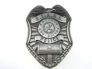 INSIGNIA DE POLICÍA RESIDENT EVIL STARS MAPACHE DEP CLIP DE DINERO DE METAL - Imagen 1 de 3